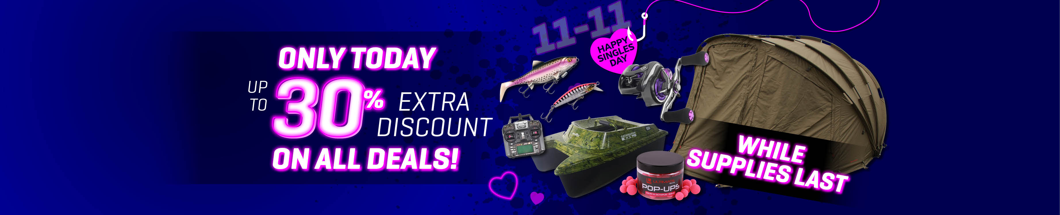 Topbanner: Tot 30% Singles Day 2025