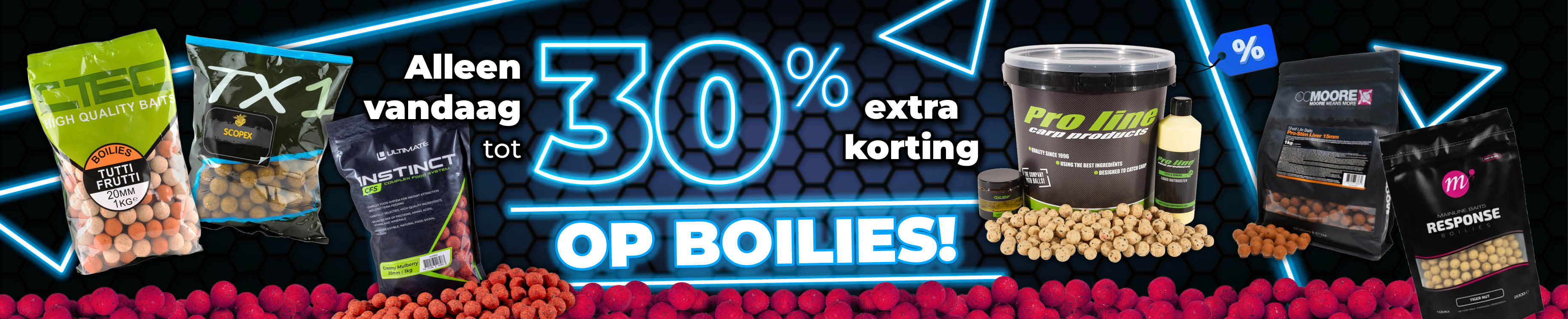 Topbanner: Tot 30% Boilies (Blauw)