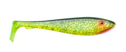 Svartzonker McRubber Shad Black n' Chartreuse 9cm (6 pieces)