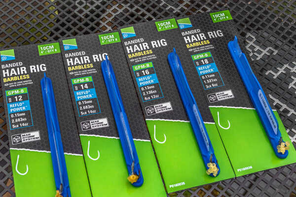 Preston GPM-B Banded Hair Rigs 10cm (8 pieces)