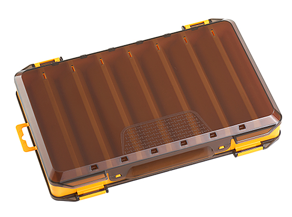 Panaro Smoke Tackle Box - Panaro 184 Smoke/Yellow Yellow Bottom, Transparent Gray Lid