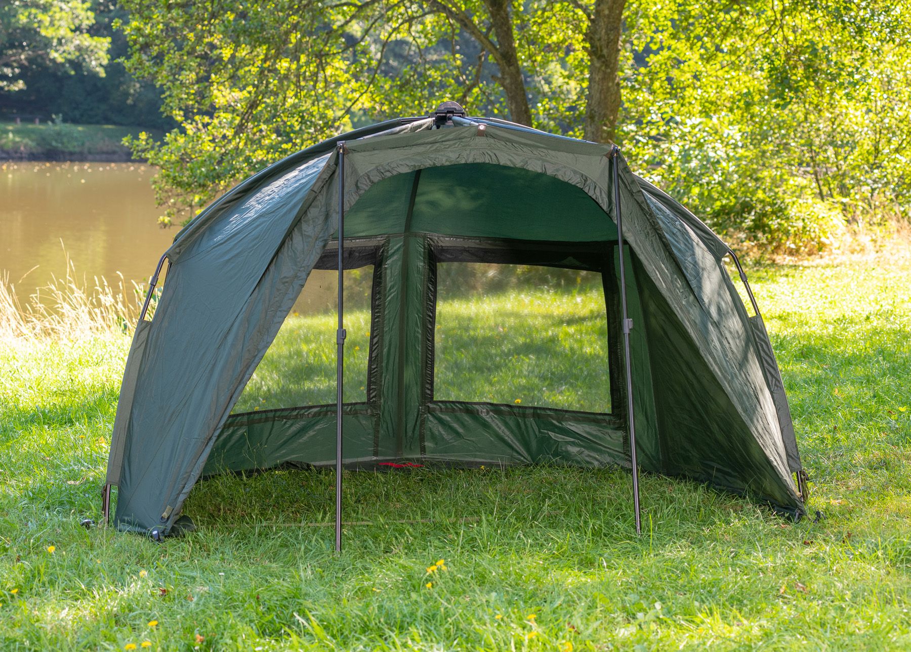 Tente De Pêche à La Carpe Sänger Anaconda Moon Breaker 3.1 - 1 Personne, Fenêtres, Protection Vent/eau