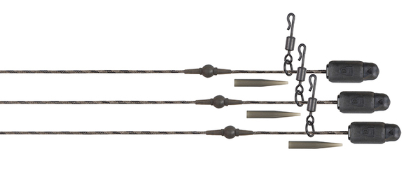 Fox Edges Naturals Heli-Clip Rigs Copper Core 50lb 75cm (3 Pieces)