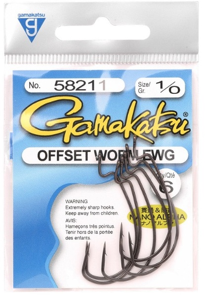 Haczyki Gamakatsu Worm Offset Nano Alpha - #1/0