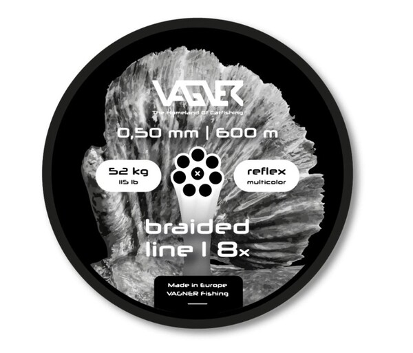 Vagner Braided Reflex Multicolor Catfish Line 52kg/0.50mm (600m)