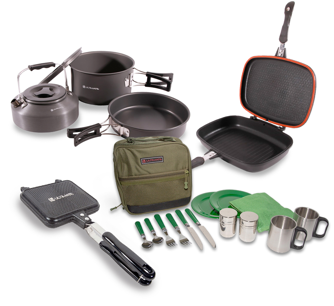Kit De Cuisine Camping 8 Pièces En Inox Pliable - Casseroles