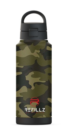 Refillz Camou Bottle Urban Green/Black Drinkfles