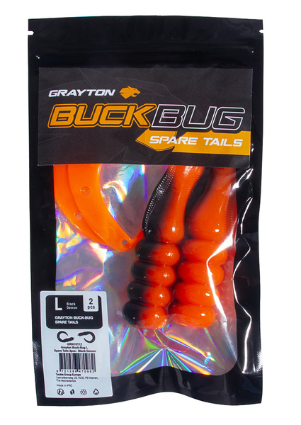 Grayton Buck-Bug L Spare Tails (2 Pieces) - Black Demon