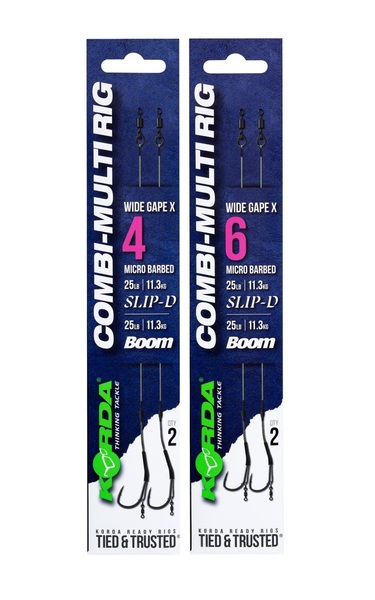 Bas de ligne Combi Multi Rig Wide Gape X Korda 25lb (2 pièces)