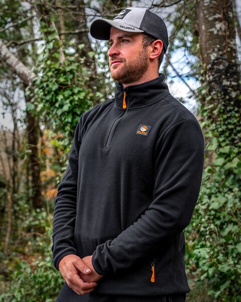 Guru 1/4 Zip Fleece Black Visvest