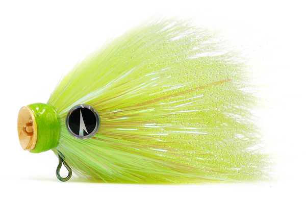 VMC Baby Mustache Shallow X1 Jighead Sin Plomo 14 g - UV Chartreuse