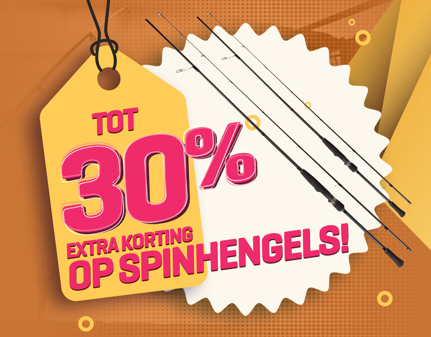 Subbanner: Tot 30% Spinhengels (actieperioden 2025)