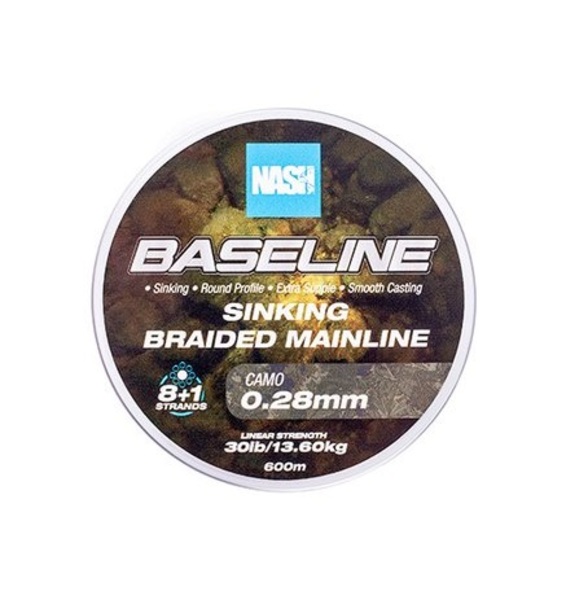 Nash TT Baseline Sinking Braid UV Yellow Braided Line (1200m)