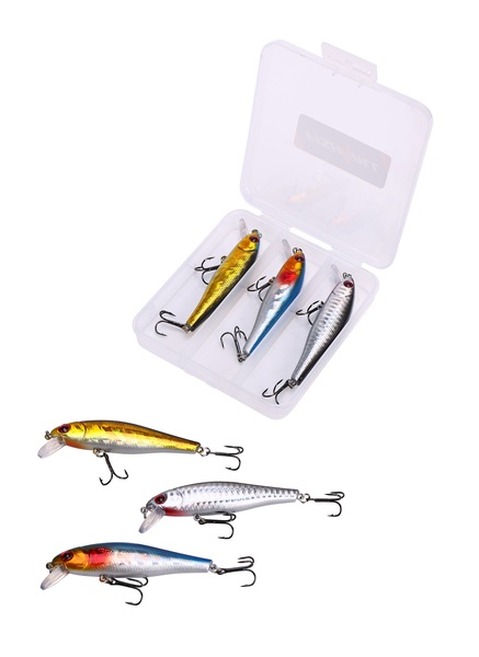 Fish4All Hardlure Kit Minnow 1 Floating Lure Set 8.6cm 9.3g (3 pieces)