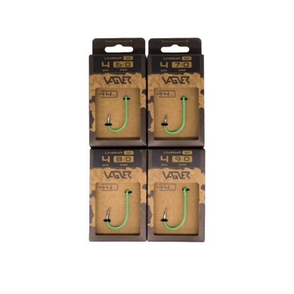 Vagner Meerval Haak Live Bait Long Shank Go (4 Stuks)