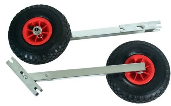 Allpa RVS Transportwielenset Voor Rubberboot Opklapbaar