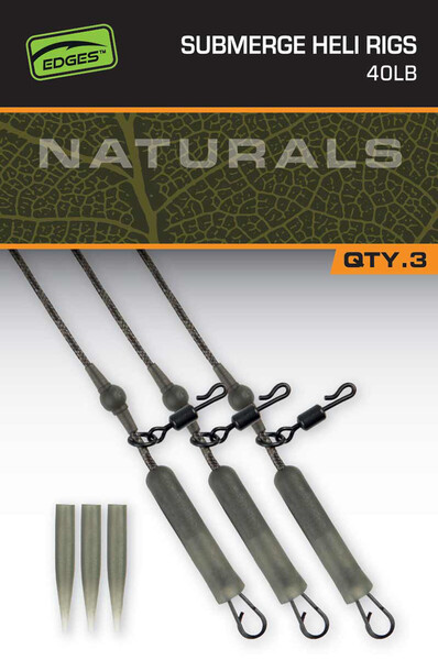 Fox Naturals Submerged Heli Rig Leaders 75cm (3 stuks)