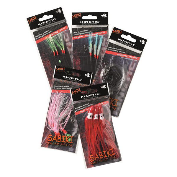 Kinetic Sabiki Rigs 5-pack Mix, for cod, herring and mackerel fishing!
