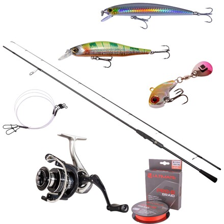 Ultimate Chikara Black Spin Asp Set de Caña