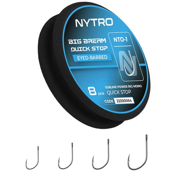 Nytro NTO1 Big Bream Quick-Stop Ready Tied Rigs Witvis Onderlijn 50cm (8 Stuks)