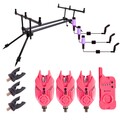Ultimate E-Tension Pink Bite Alarm/Rodpod Set