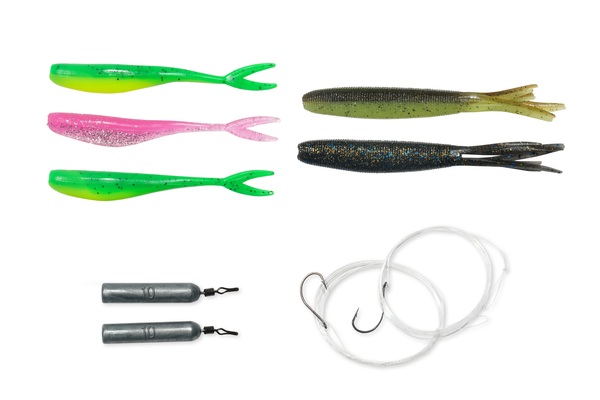 Kit Ultimate Dropshot Senza piombo 150cm 0.30mm 10 + 11.5cm (10g) (9pcs) - Bright