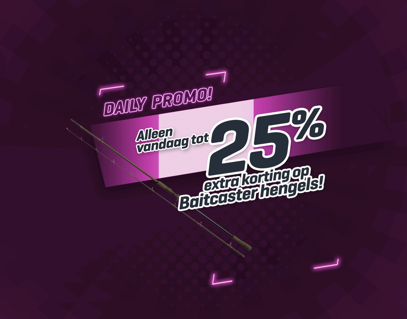 Subbanner: Tot 25% Baitcaster hengels