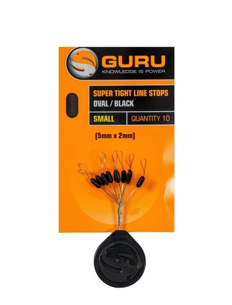 Guru Super Tight Line Stops Oval Black Lijnstoppers (10 Stuks)