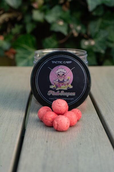 Tactic Carp Boosted Hard Hookbaits Pink Scopex 12/15mm