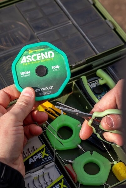 Ridgemonkey Ascend Zig & Floater Hooklink Clear 10lb/0.28mm (100m) 