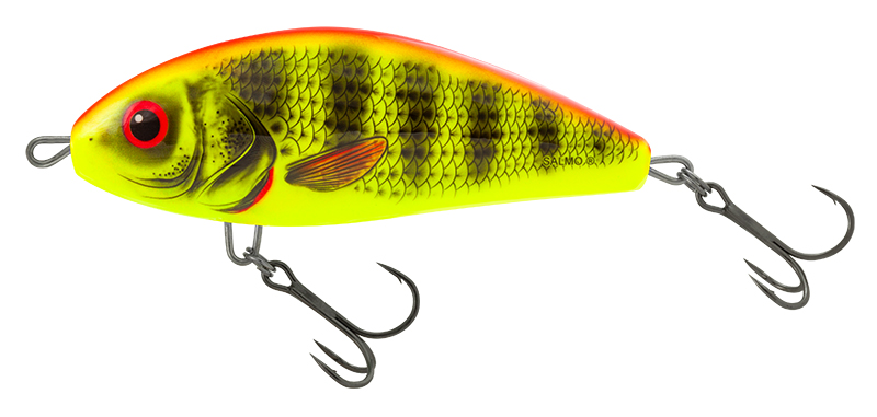 Leurre Flottant Articulé Salmo, Appât à Manivelle Pour Poissons Carnassiers, Neuf
