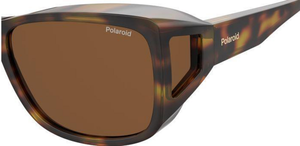 Polaroid PLD 9016/S Suncover Fitover sunglasses - Havana frame / brown glasses