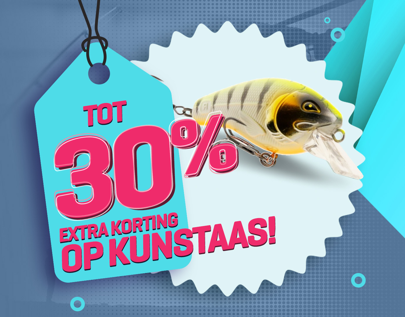 Subbanner: Tot 30% Kunstaas (Roofvisactie NL)