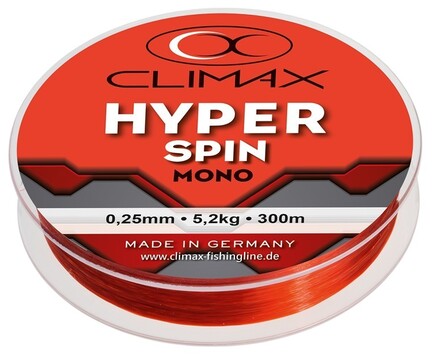 Climax Hyper Spin Red Nylon Line (150m)