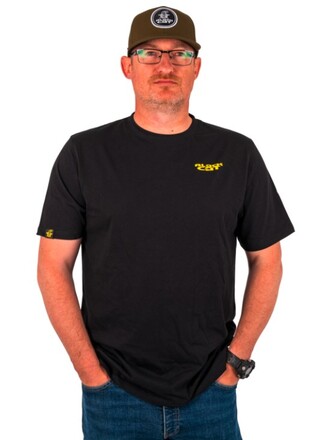 Black Cat Chase Dreams Black Tee T-Shirt