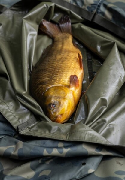 Korum Camo Fishcare Set Onthaakmat (Incl. Weegzak)