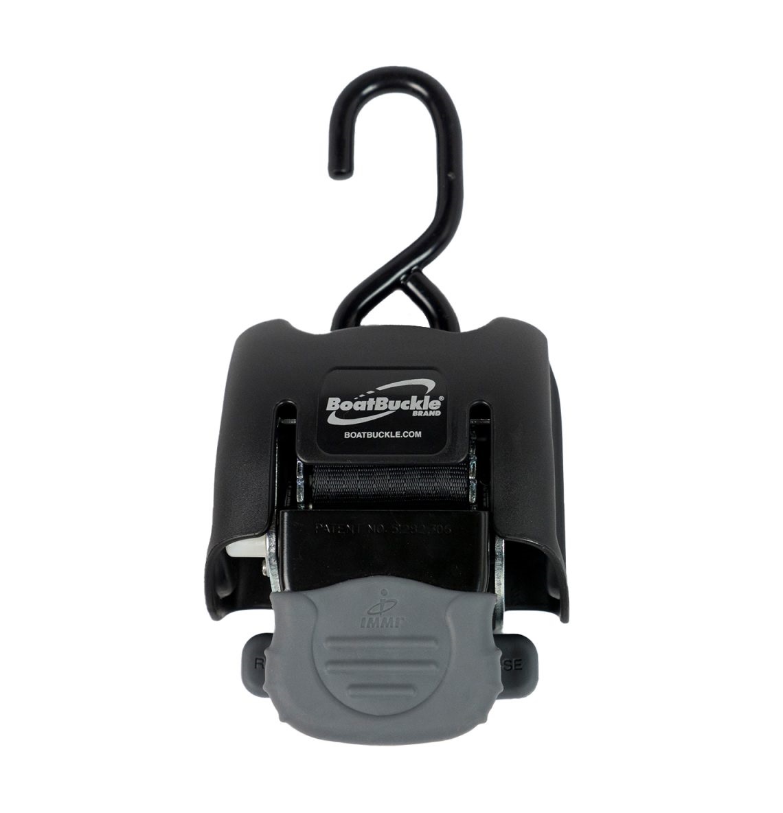 Boatbuckle Rodbuckle - Attache De Canne à Pêche Avec Sangle Rétractable 61 Cm, Montage Bord Ou Plat