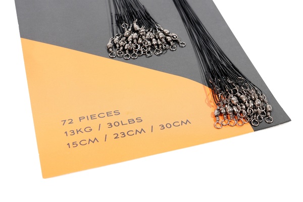 Fish4all Steel Wire Leaders (72 pieces)