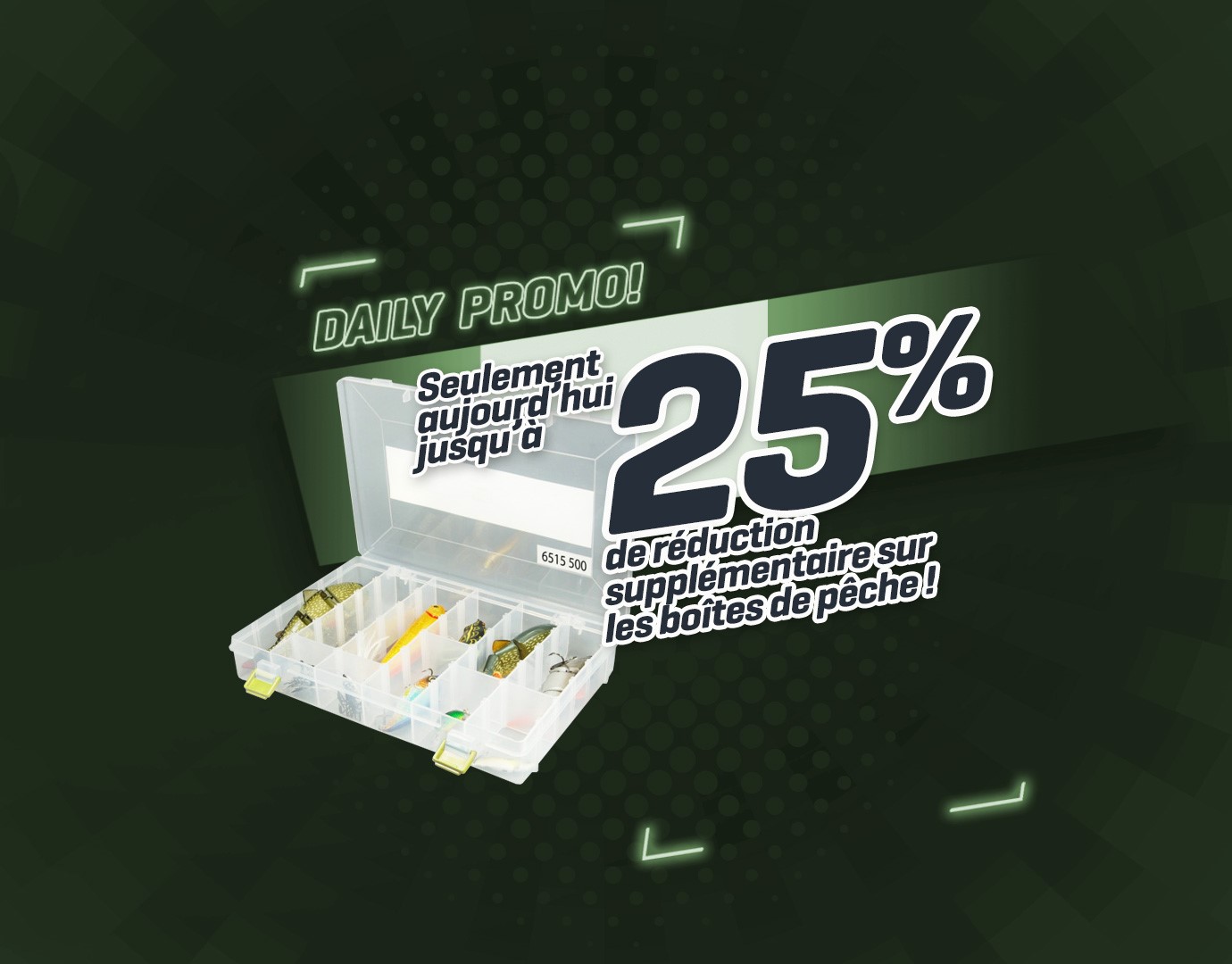 Subbanner: Tot 25% Tackleboxen (Groen)