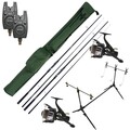 Ultimate Session Carp Set avec, cannes, moulinets, détecteurs, rod pod et fourreau