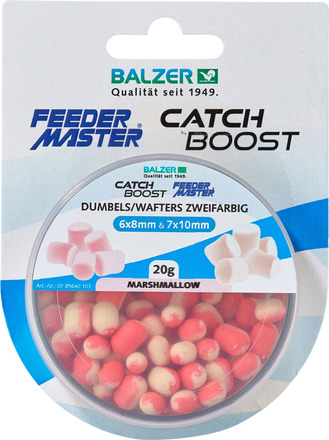 Balzer Dumbell Wafters 2-Kleurig Roze-Wit Marshmello (6x8mm & 7x10mm) (20g)