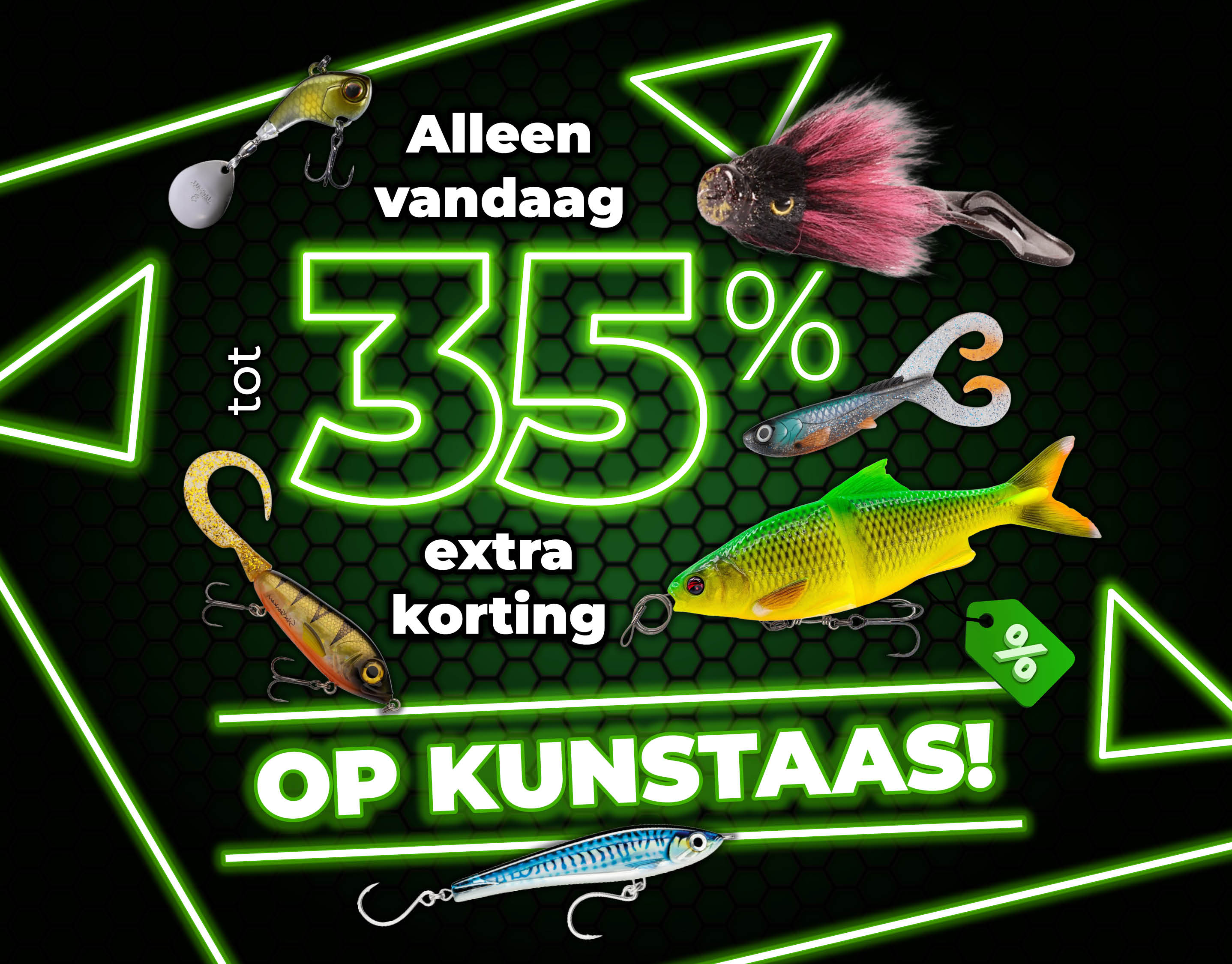 Subbanner: Tot 35% Kunstaas (Groen)