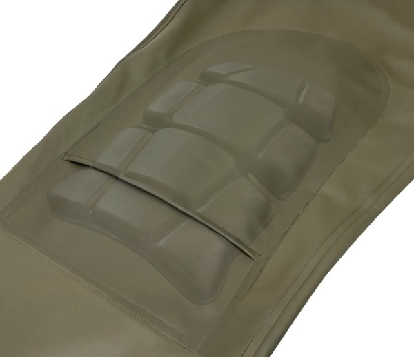 Vass Team Vass 220 Unlined Waterdichte Bretelbroek Met Knieversteviging Khaki