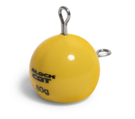 Black Cat Cat Ball Yellow Catfish Jig Head (80g)