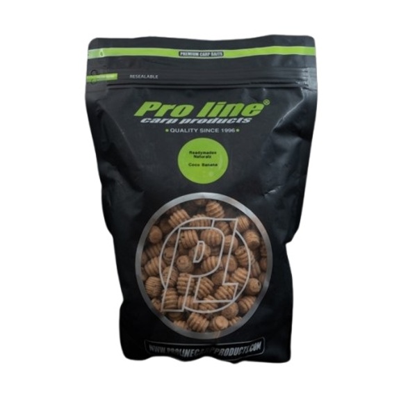 Pro Line Readymades Naturalz Boilies 1kg (Natural and Irregular Shape) - Coco & Banana