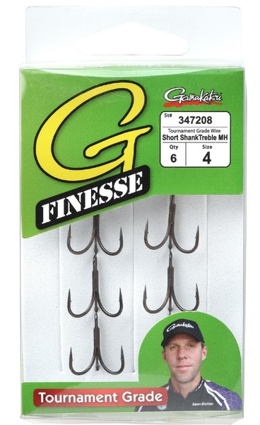 Gamakatsu GF F-Treble MH W+T Treble Hooks (6pc) - Size #4