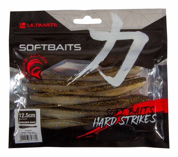 Ultimate Intruder Shad 12.5cm (8 pcs) - Glitter Brownie