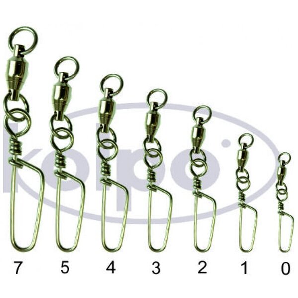 Kolpo Ball Bearing Swivel With Snap (5pcs)