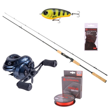 Ultimate Cast Special Cork Pike Baitcaster Rod Set 2.00m