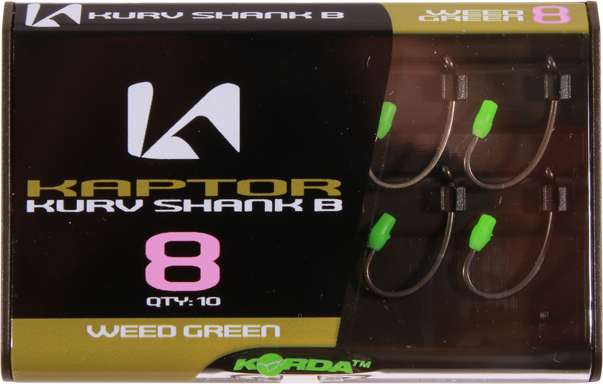 Hooks Kaptor Kurv Shank Korda Kaptor Kurv Shank Hooks Weed Green
